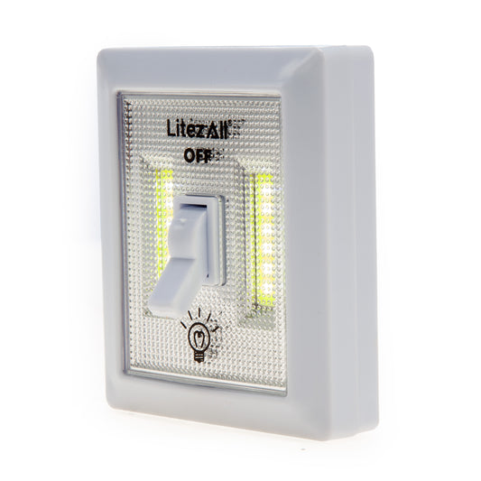 LitezAll 21852 COB LED Battery Light Switches (4 Pack)